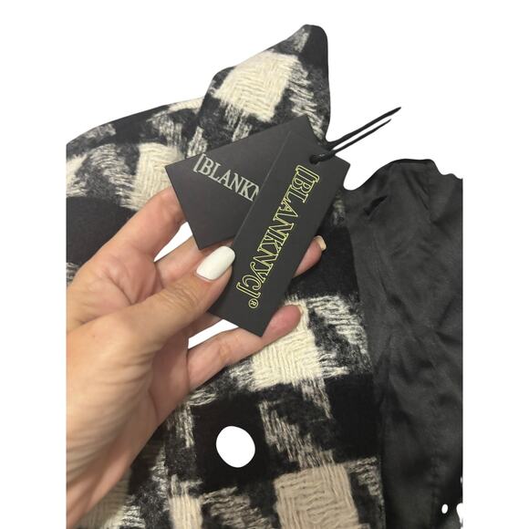 $128 MSRP Blank NYC Oversized Houdstooth Blazer - Sz M - NWT - Picture 6 of 9